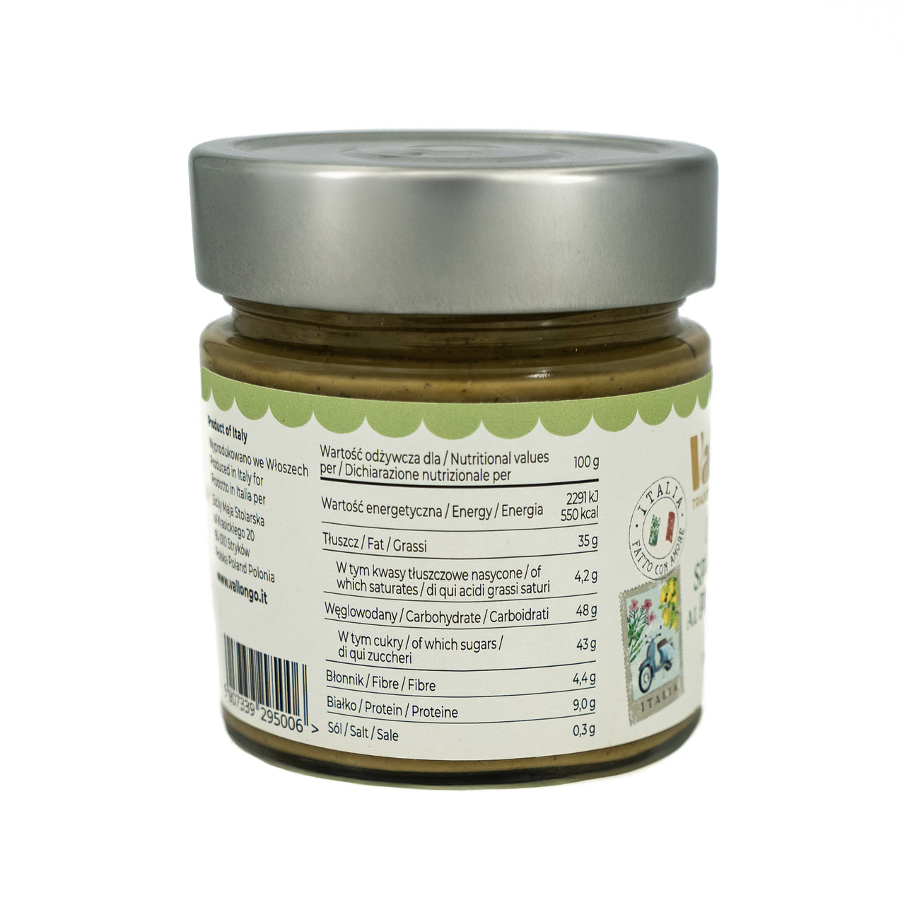 Crema Spalmabile al Pistacchio Tostato 41%