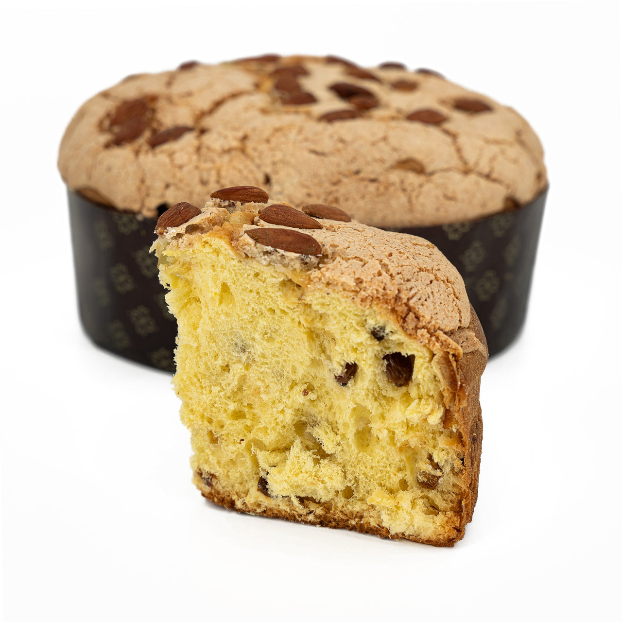 Panettone z Owocami Kandyzowanymi i Rodzynkami 750 g, Krem Pistacjowy 40% 210 g, Nożyk w Prezencie