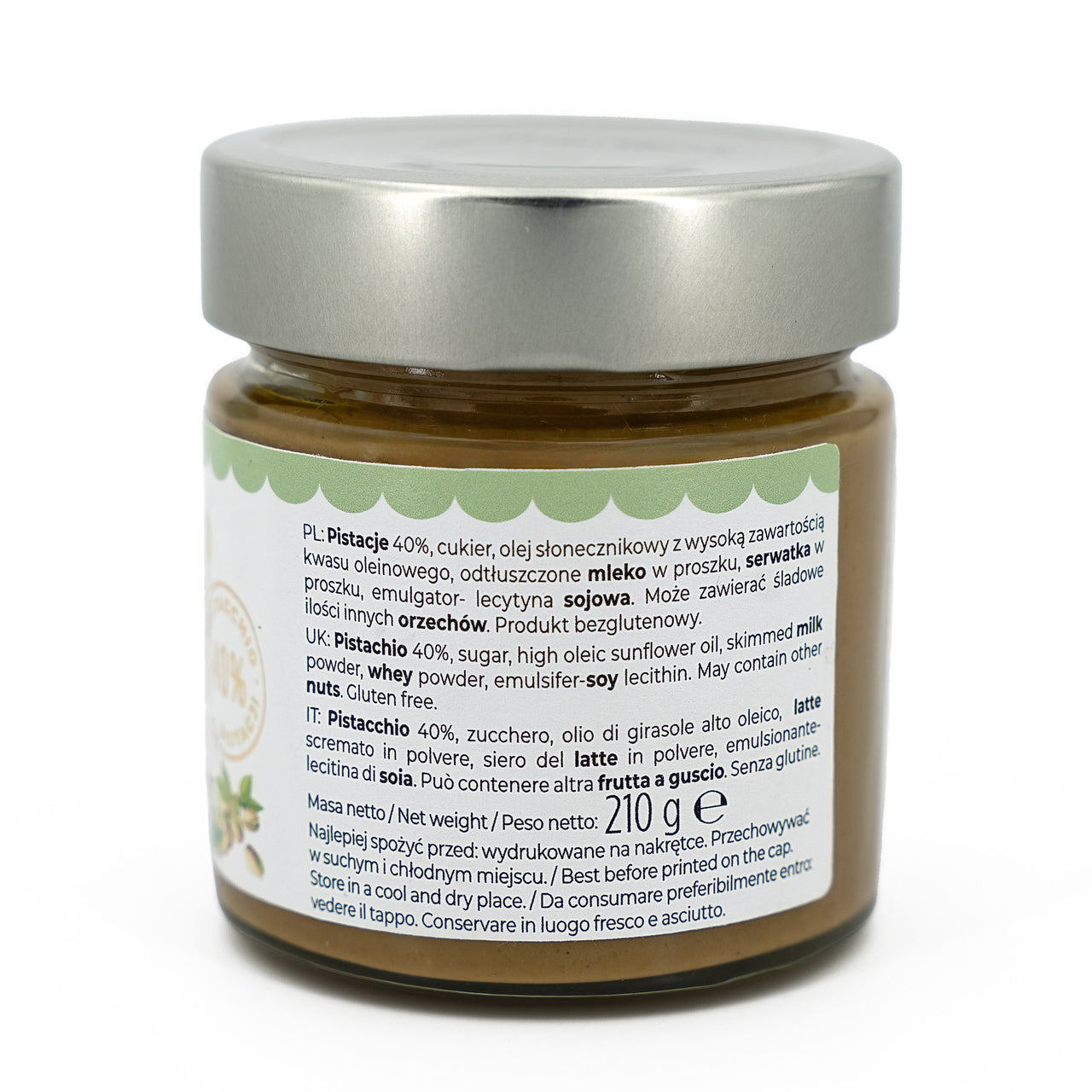 KREM PISTACJOWY 40% - 210 G