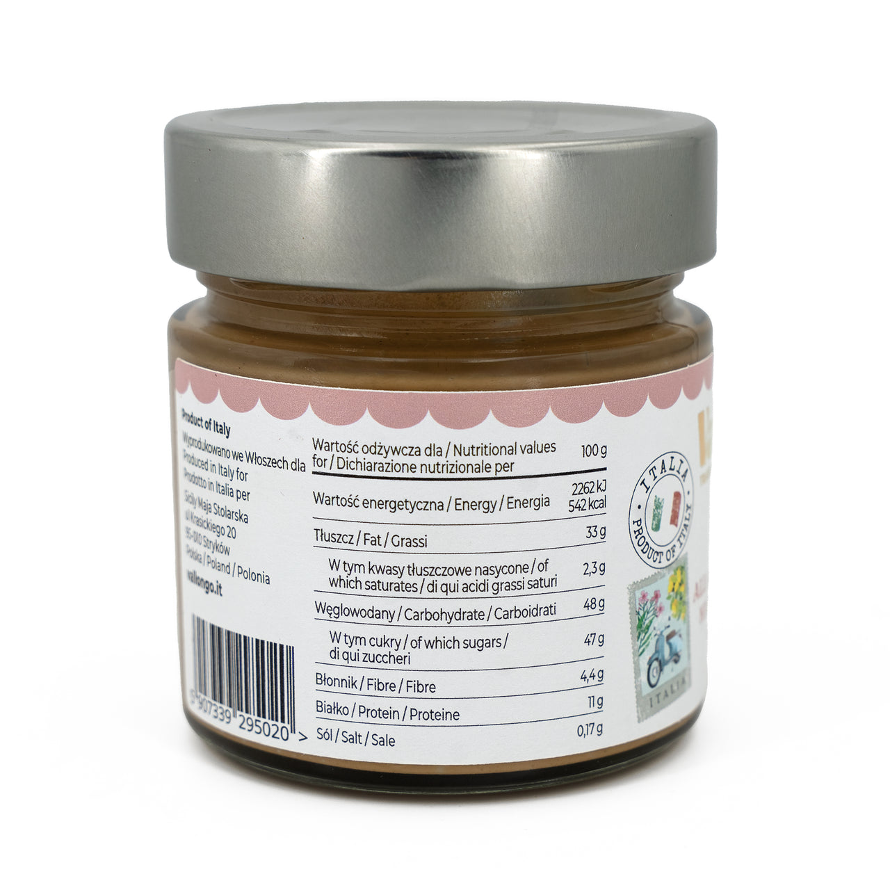 KREM Z ORZECHÓW LASKOWYCH Z PIEMONTU 50%, 230 g