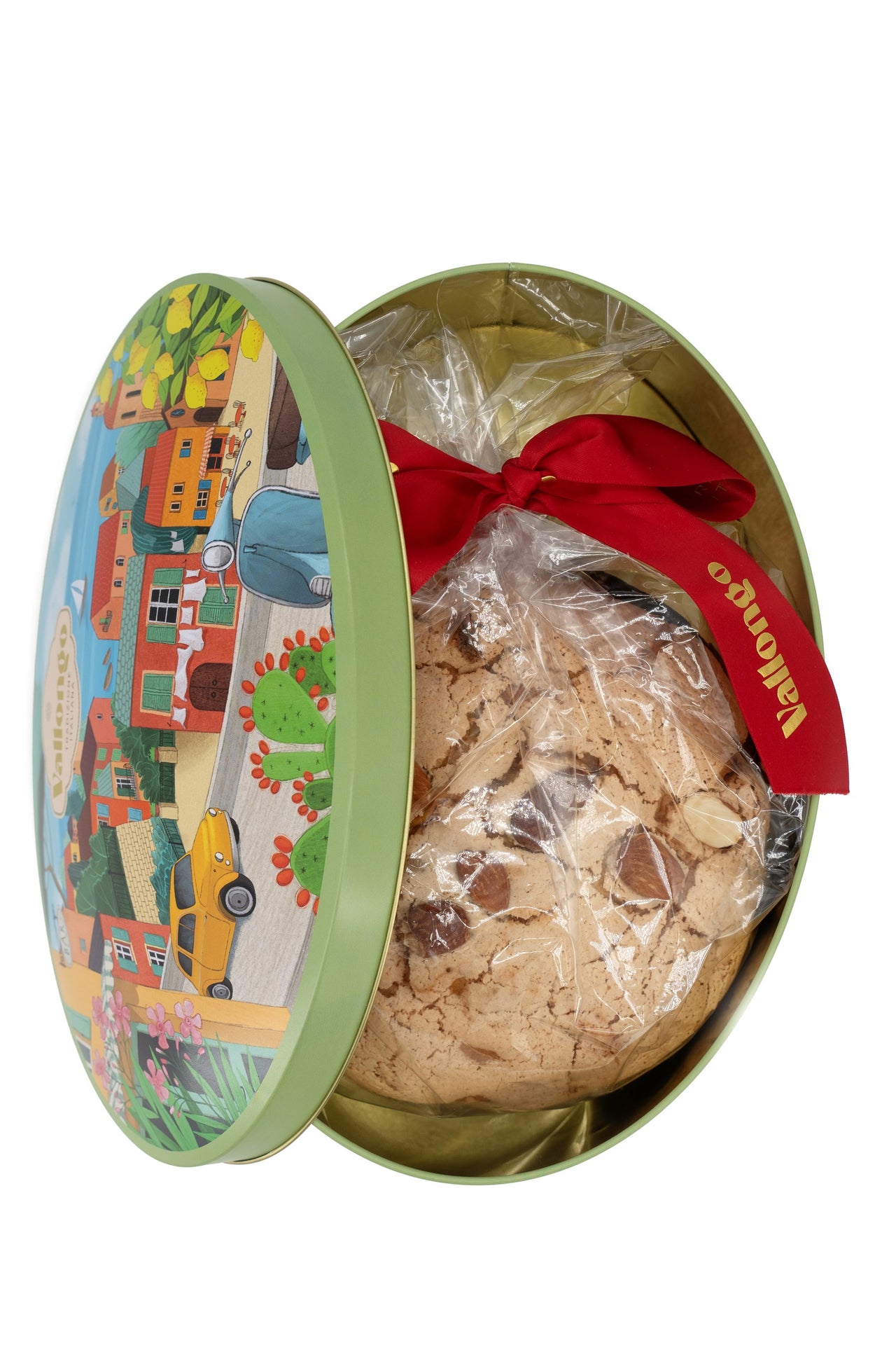 Włoska babka drożdżowa PANETTONE z rodzynkami i owocami kandyzowanymi w metalowej puszce 500 g