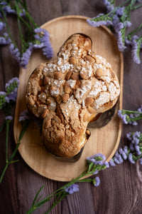 Thumbnail for COLOMBA Wielkanocne Drożdżowe Ciasto ze Skórkami Pomarańczowymi z Sycylii 1 Kg w Torbie z Ozdobną Kokardą