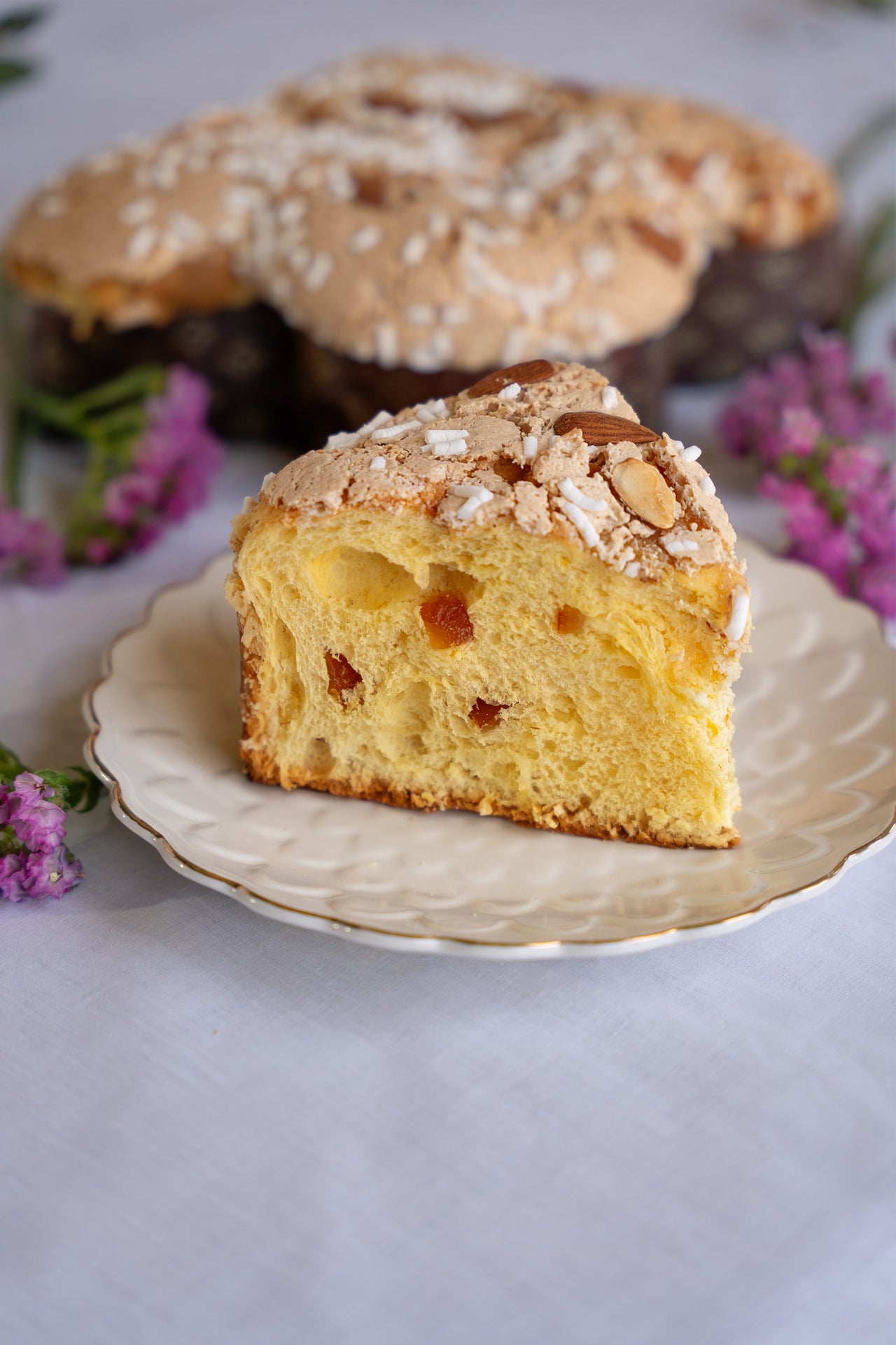 COLOMBA Wielkanocne Drożdżowe Ciasto ze Skórkami Pomarańczowymi z Sycylii 1 Kg w Dużej Metalowej Puszce. 