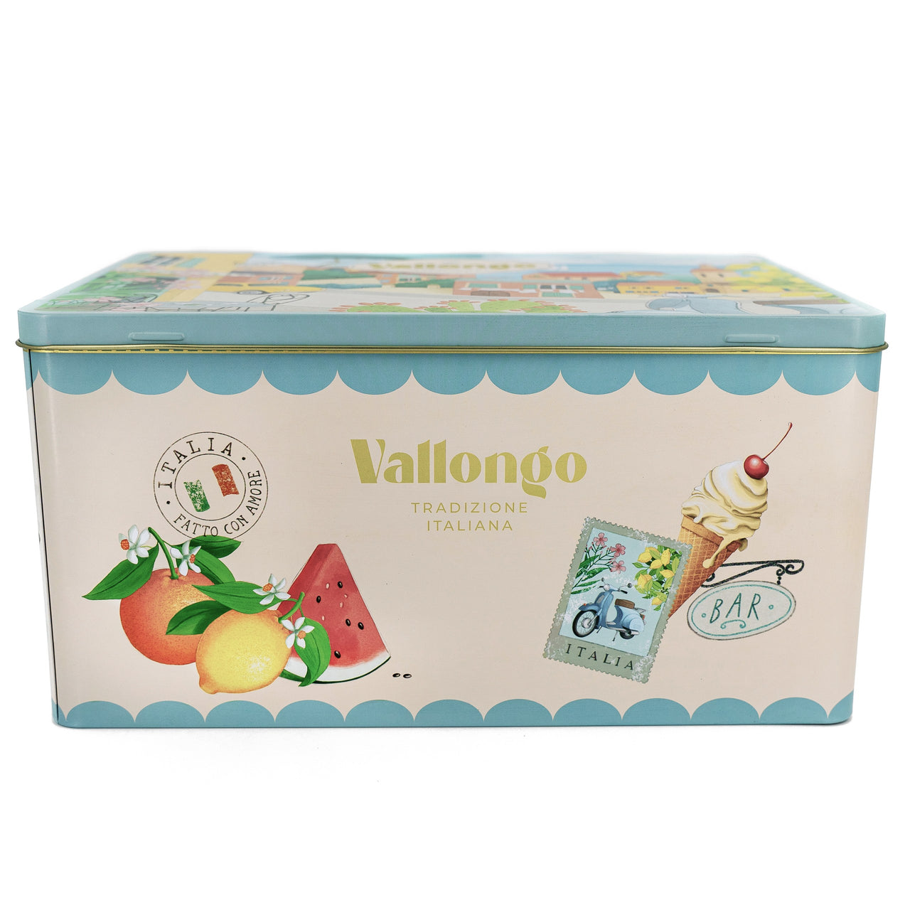 COLOMBA Wielkanocne Drożdżowe Ciasto ze Skórkami Pomarańczowymi z Sycylii 1 Kg w Dużej Metalowej Puszce. 