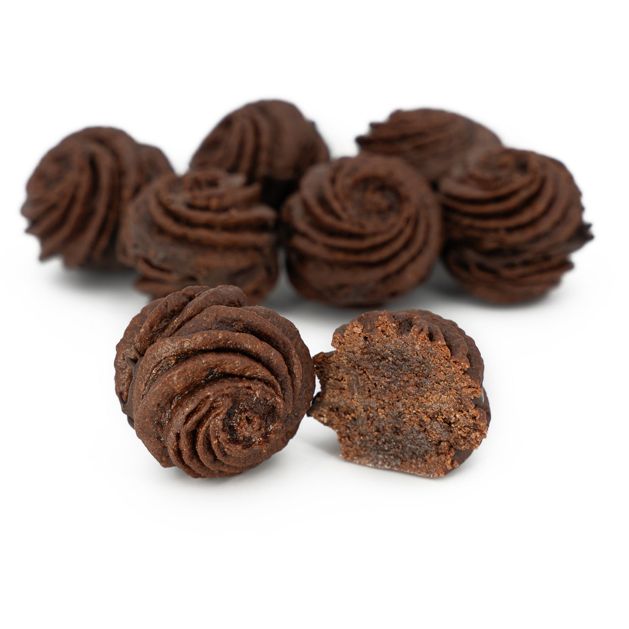 CIASTECZKA MIODOWO-ORZECHOWE Z NADZIENIEM Z GORZKIEJ CZEKOLADY W TORBIE Z KOKARDĄ 250 G