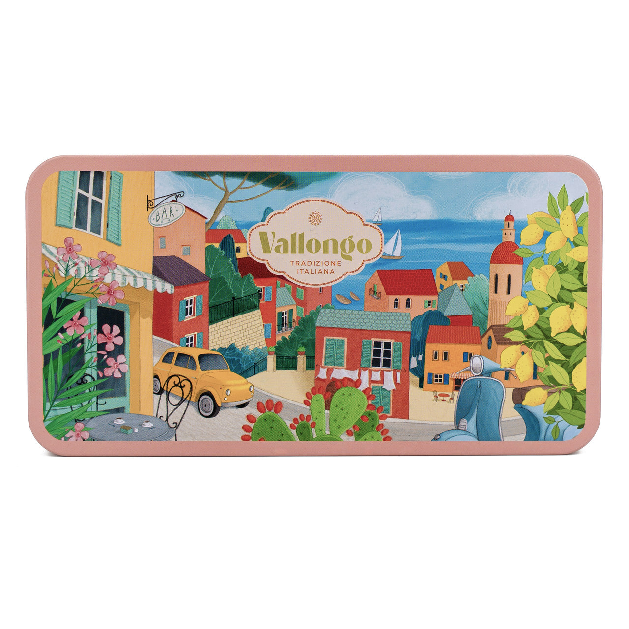 CZEKOLADKI Z NADZIENIEM O SMAKU RUMU, LIMONCELLO I BRZOSKWINI-AMARETTO W METALOWEJ PUSZCE 180 G