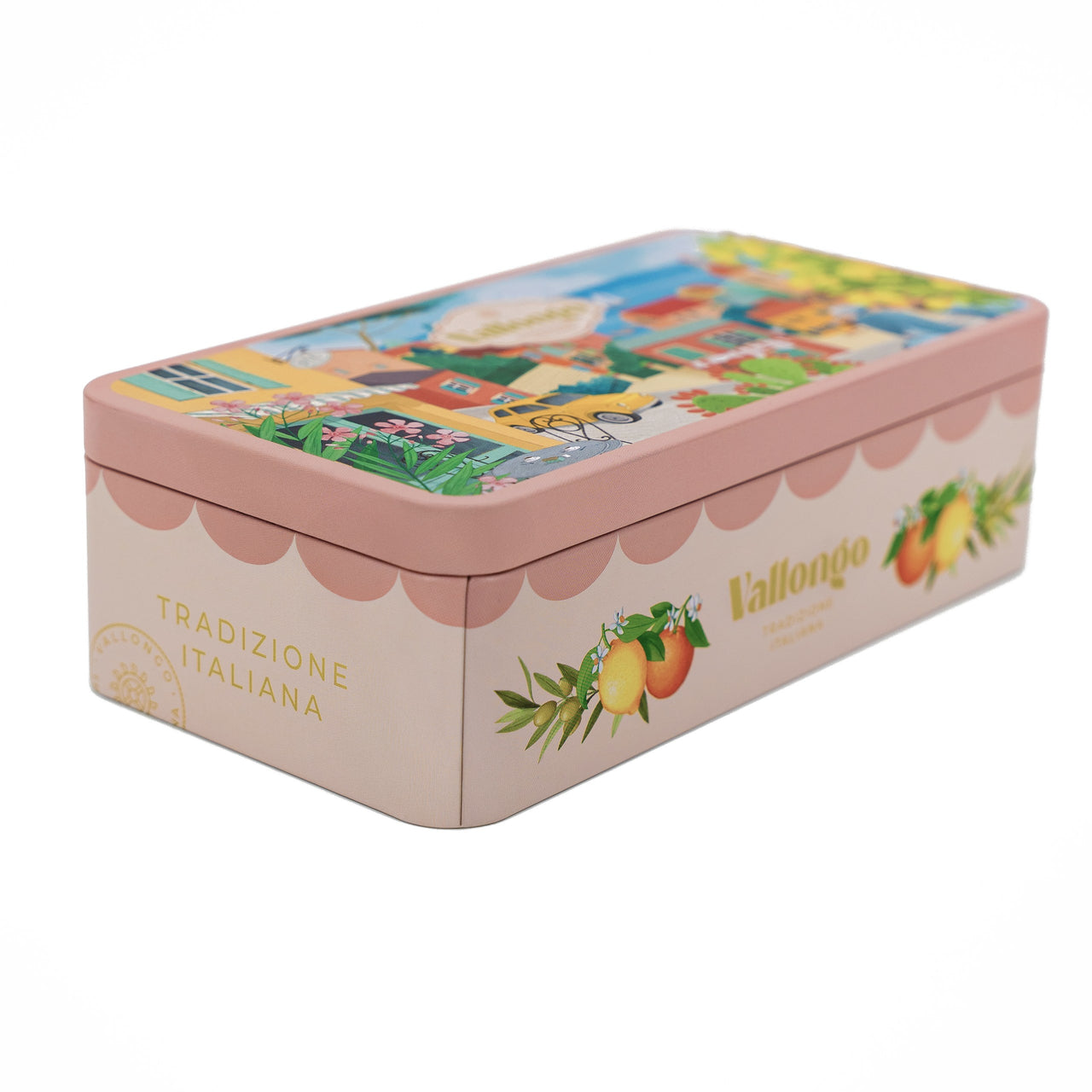 CZEKOLADKI Z NADZIENIEM O SMAKU RUMU, LIMONCELLO I BRZOSKWINI-AMARETTO W METALOWEJ PUSZCE 180 G