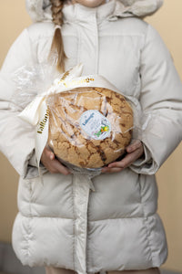 Thumbnail for Włoska babka drożdżowa PANETTONE z rodzynkami i owocami kandyzowanymi w torbie z kokardą 500 g