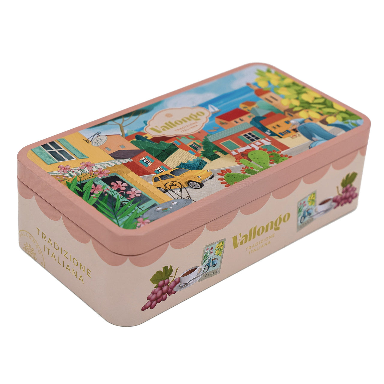 CZEKOLADKI Z NADZIENIEM O SMAKU PISTACJI, ORZECHA LASKOWEGO I NUGATU W OZDOBNEJ METALOWEJ PUSZCE 180 G